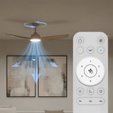 Ventilateur de plafond - Philips - Olas - Pales fixes - Diametre 132 cm - Blanc/Bois - LED intégrée + télécommande