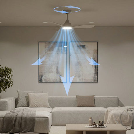 Ventilateur de plafond - Philips - Pales fixes - Lumiere blanche réglable - Blanc - télécommande incluse