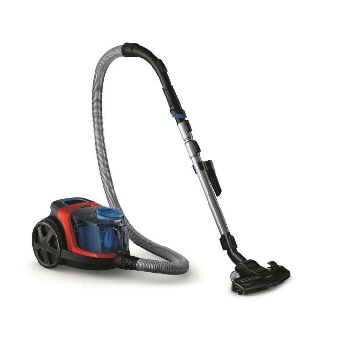 PHILIPS FC9330/09 Aspirateur traÓneau sans sac PowerPro Compact - 900W - 76 dB - Filtre Anti-allergie -Rouge