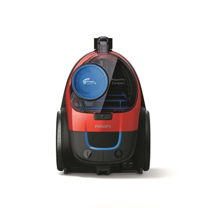 PHILIPS FC9330/09 Aspirateur traÓneau sans sac PowerPro Compact - 900W - 76 dB - Filtre Anti-allergie -Rouge