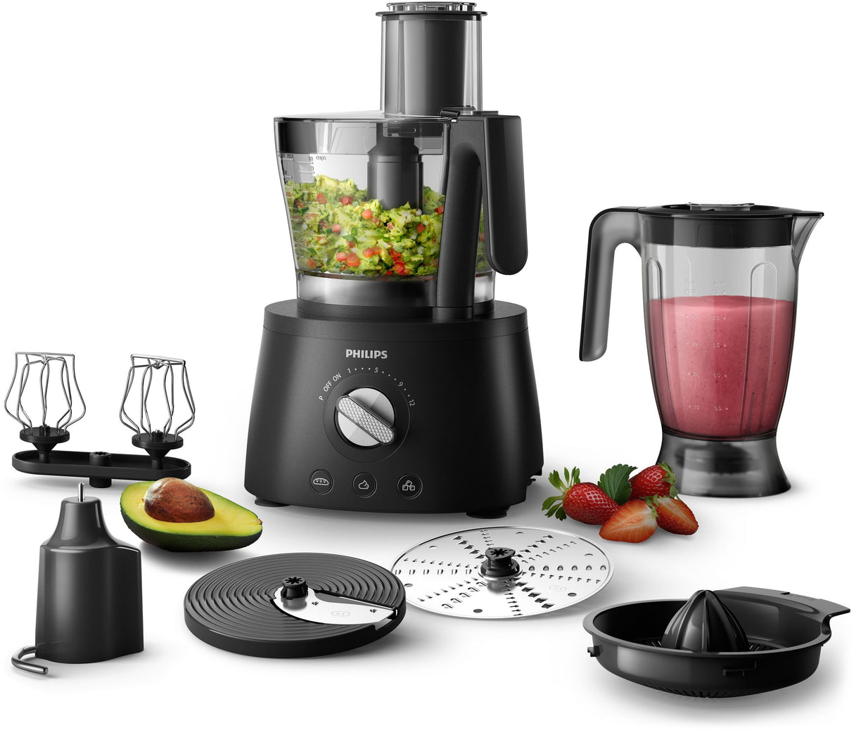 Robot de cuisine multifonction - PHILIPS - HR7776/90 - Série 7000 - 1300W - 12 vitesses - Noir
