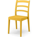 Lot de 4 chaises - ARETA - REA - 51 x 46 x H88 cm - Moutarde