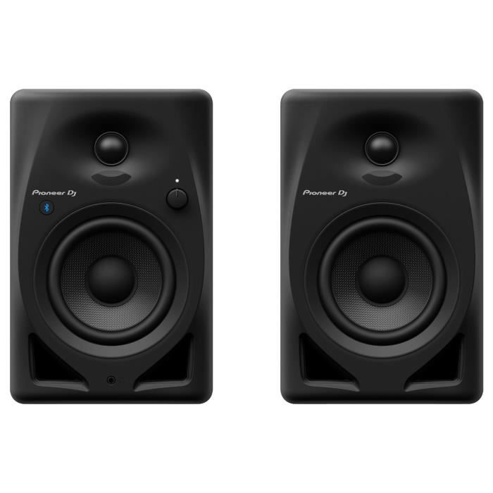 Paire d'enceintes de monitoring Pioneer DJ DM-40D-BT - Bluetooth - Bass Reflex - 2x19W - Mode DJ ou Production - Noir