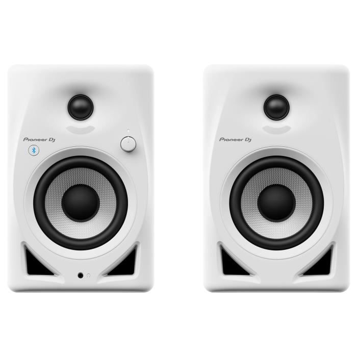 Paire d'enceintes de monitoring Pioneer DJ DM-40D-BT-W - Bluetooth - Bass Reflex - 2x19W - Mode DJ ou Production - Blanc