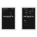 Paire d'enceintes de monitoring Pioneer DJ DM-40D-BT-W - Bluetooth - Bass Reflex - 2x19W - Mode DJ ou Production - Blanc