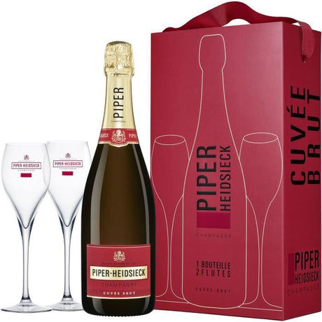 Champagne Piper Heidsieck Cuvée Brut Coffret 2 flűtes Brut - 75 cl