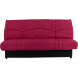 Canapé convertible Clic-clac - 3 places - Tissu Bordeaux - 190 x 90 x 92 cm - PIXIE