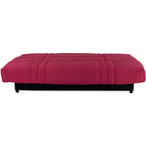 Canapé convertible Clic-clac - 3 places - Tissu Bordeaux - 190 x 90 x 92 cm - PIXIE