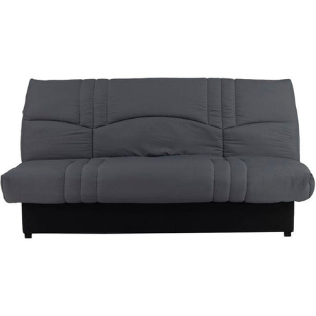 Canapé convertible Clic-clac - 3 places - Tissu Gris Anthracite - 190 x 90 x 92 cm - PIXIE