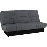 Canapé convertible Clic-clac - 3 places - Tissu Gris Anthracite - 190 x 90 x 92 cm - PIXIE