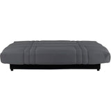 Canapé convertible Clic-clac - 3 places - Tissu Gris Anthracite - 190 x 90 x 92 cm - PIXIE