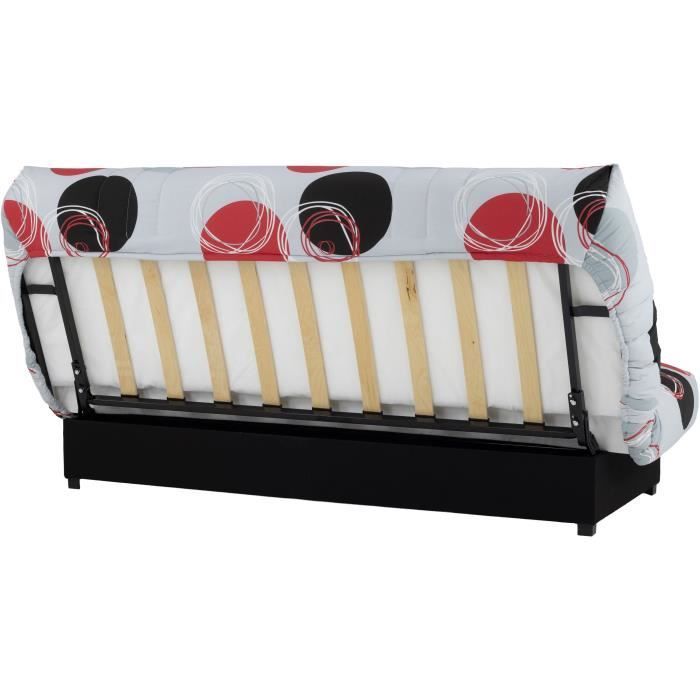 Banquette clic-clac - 3 places - Planete Gris - 190 x 90 x 92 cm - PIXIE