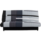 Banquette clic-clac - 3 places - Piste Gris - 190 x 90 x 92 cm - PIXIE