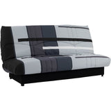 Banquette clic-clac - 3 places - Piste Gris - 190 x 90 x 92 cm - PIXIE