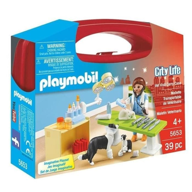 PLAYMOBIL 5653 Valisette Vétérinaire, City Life, Soin des animaux, Jeu de rôle créatif, 39 pieces, Des 4 ans