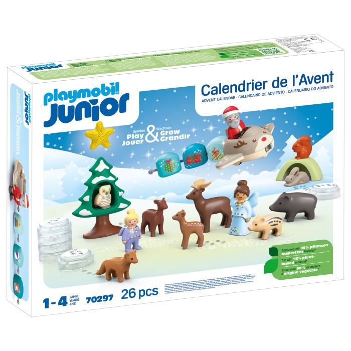 PLAYMOBIL JUNIOR 70297 Calendrier de l'Avent PLAYMOBIL Junior, 24 surprises, Des 12 mois