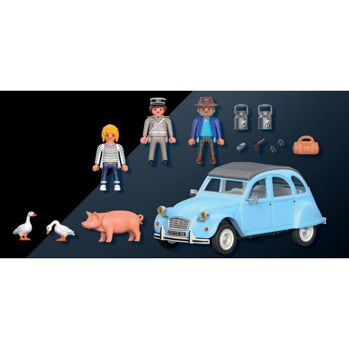 PLAYMOBIL 70640 Citroën 2 CV, Classic Cars, Voiture de collection, Adulte,3 personnages