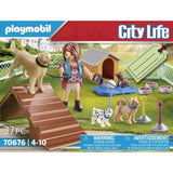 PLAYMOBIL 70676 Set Educatrice et chiens, City life, Pour Enfant, des 4 ans, 37 pieces