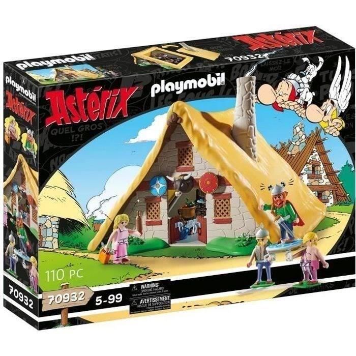 PLAYMOBIL 70932 Astérix, La hutte d'Abraracourcix, Personnages, 110 pieces, Des 5 ans