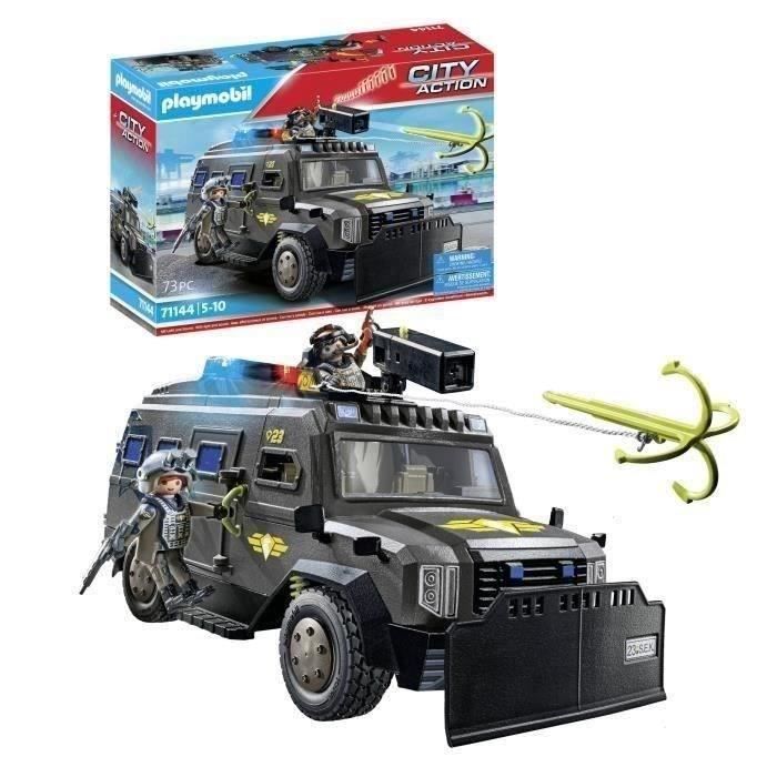 PLAYMOBIL 71144 Véhicule d'intervention des forces spéciales, Les policiers, City Action, Unité d'élite, 73 pieces, Des 5 ans