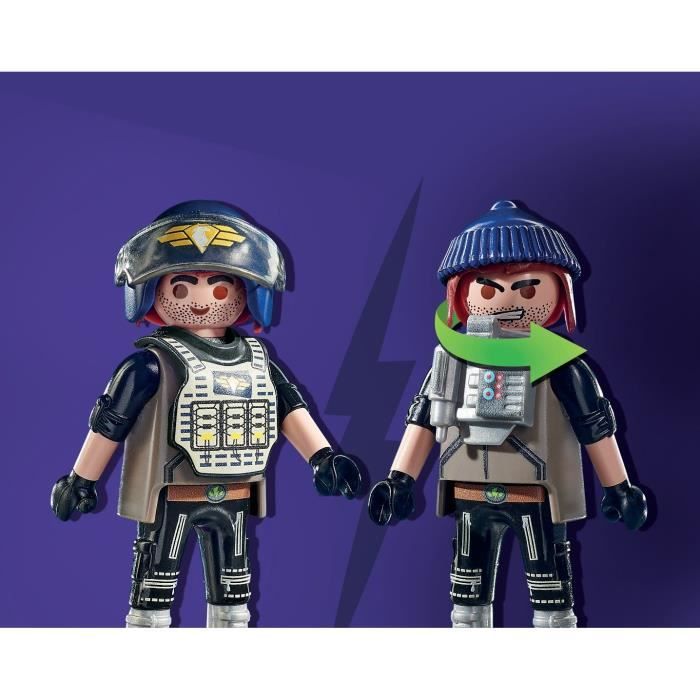 PLAYMOBIL 71147 Quad transformable de bandit, Les policiers Unité d'élite, City Action, Des 5 ans