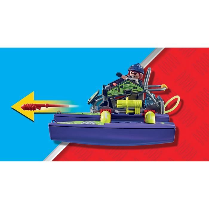 PLAYMOBIL 71147 Quad transformable de bandit, Les policiers Unité d'élite, City Action, Des 5 ans