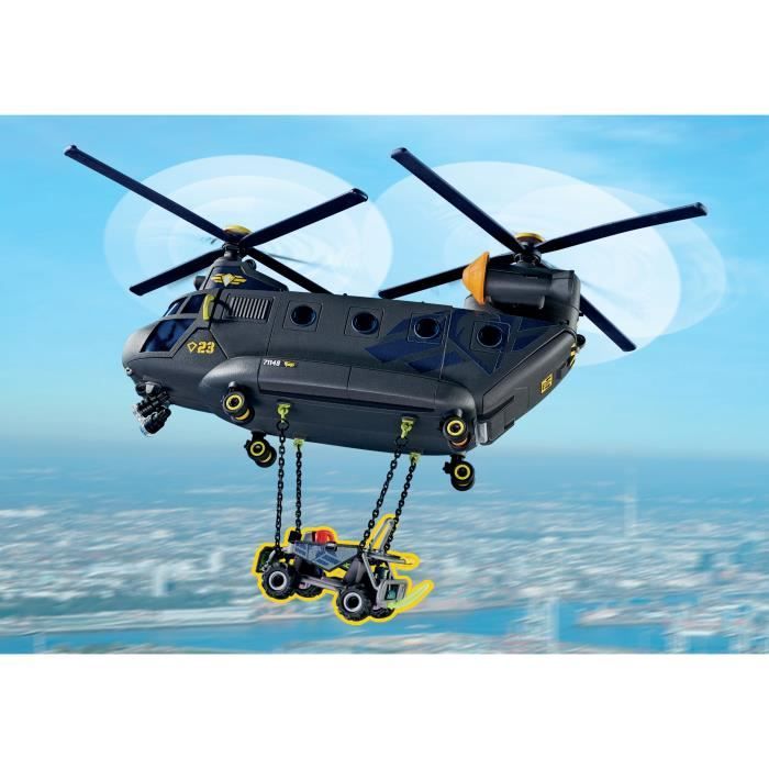 PLAYMOBIL 71149 Hélicoptere de transport des forces spéciales, Les policiers, City Action, Unité d'élite, 117 pieces, Des 5 ans
