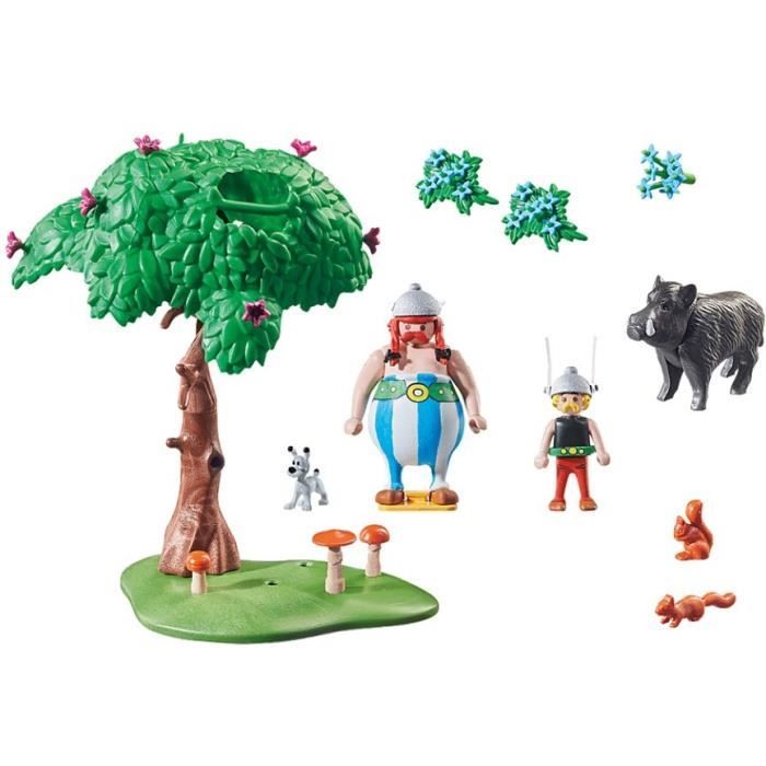 PLAYMOBIL 71160 Astérix La chasse au sanglier, avec Astérix, Obélix et Idéfix, 52 pieces, Des 5 ans