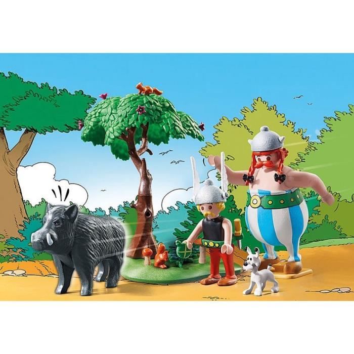 PLAYMOBIL 71160 Astérix La chasse au sanglier, avec Astérix, Obélix et Idéfix, 52 pieces, Des 5 ans