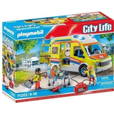 PLAYMOBIL 71202 Ambulance avec effets lumineux et sonore, City Action Les Secouristes