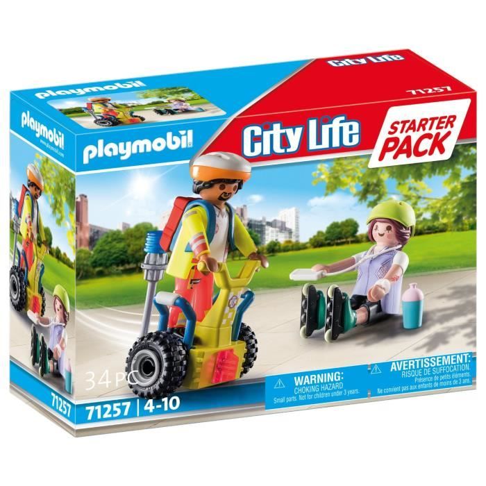 PLAYMOBIL 71257 Secouriste avec gyropode, City Action, Les Secouristes, Starter Pack, Des 4 ans