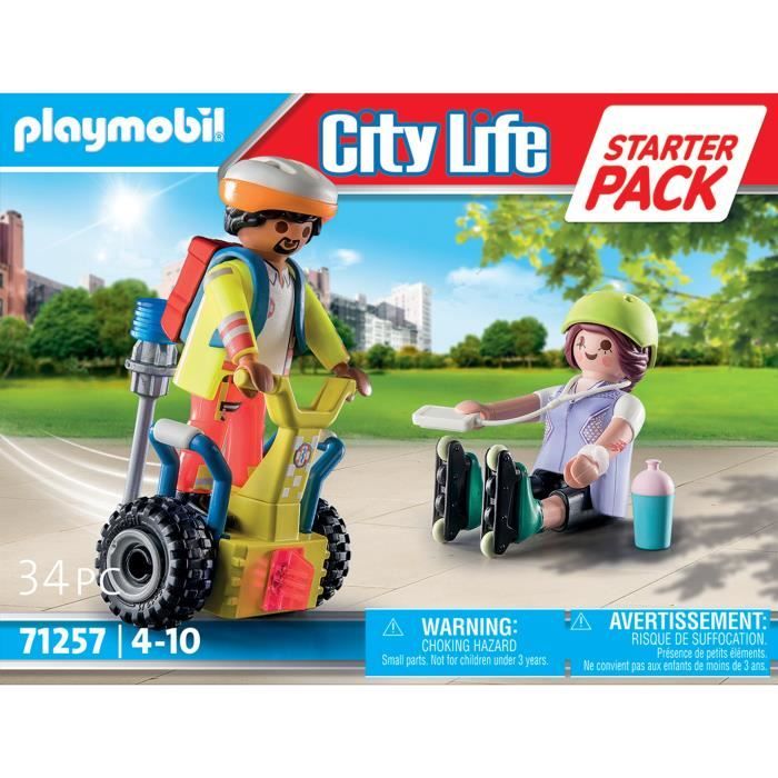 PLAYMOBIL 71257 Secouriste avec gyropode, City Action, Les Secouristes, Starter Pack, Des 4 ans