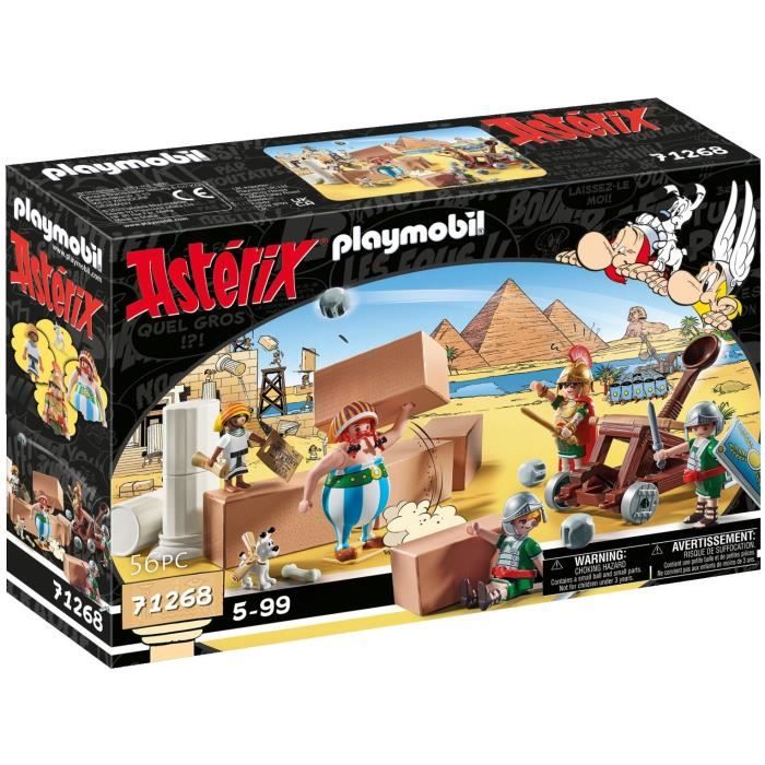 PLAYMOBIL 71268 Numerobis et la bataille du Palais, Siege des Romains, 56 pieces, Astérix