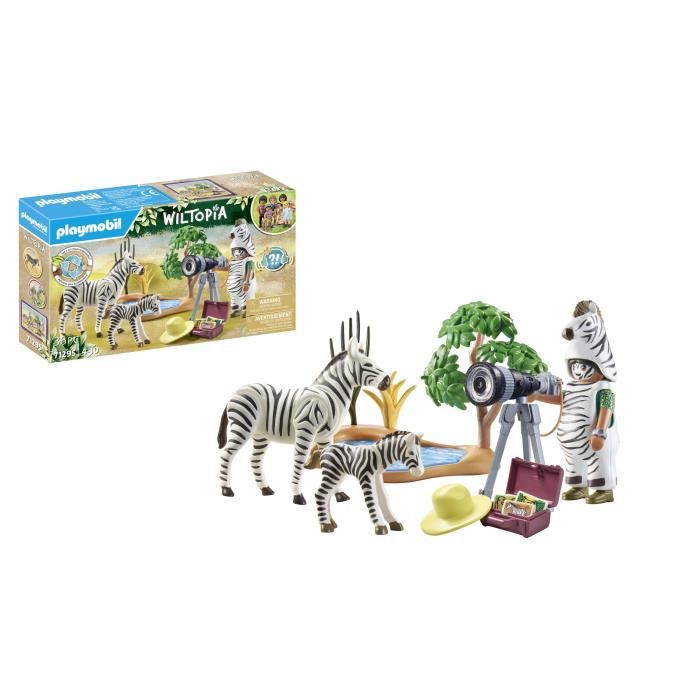PLAYMOBIL 71295 Photographe avec déguisement et zebres, Wiltopia, 36 pieces, des 4 ans