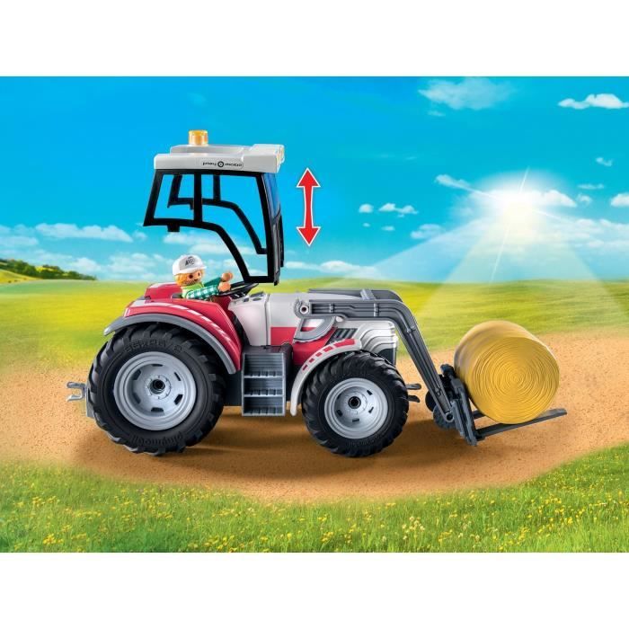 PLAYMOBIL 71305 Grand tracteur électrique, Country La vie a la ferme, 31 pieces, Des 5 ans