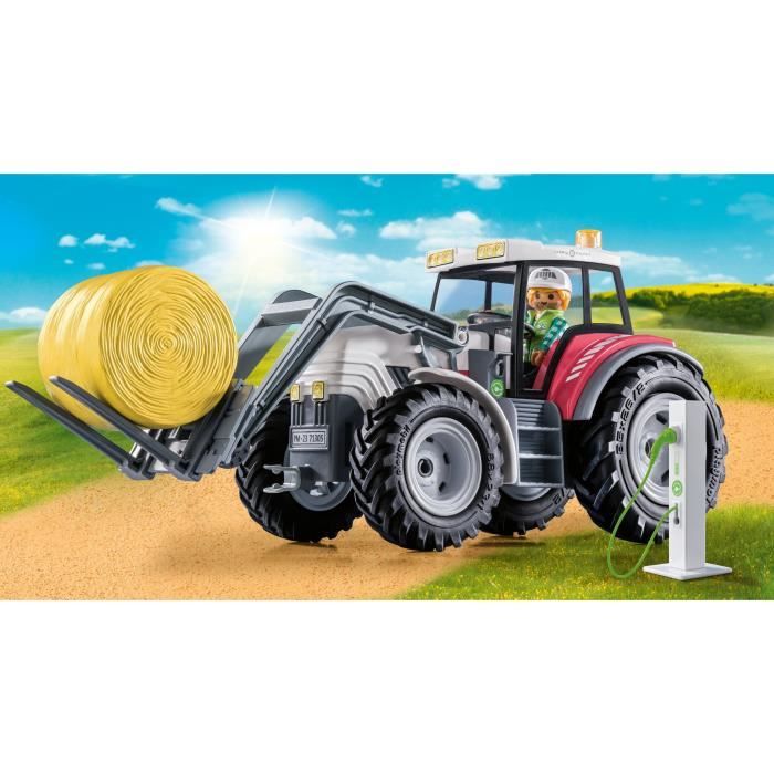 PLAYMOBIL 71305 Grand tracteur électrique, Country La vie a la ferme, 31 pieces, Des 5 ans