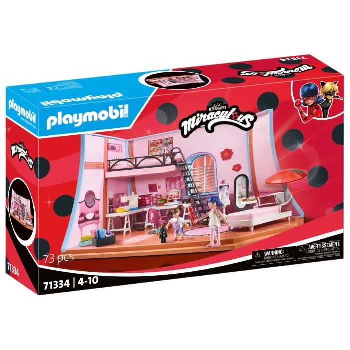 PLAYMOBIL 71334 Miraculous Chambre de Marinette, Miraculous lady bug, 73 pieces, Des 4 ans