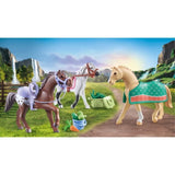 PLAYMOBIL 71356 3 chevaux Morgan, Quarter Horse et Shagya, Horses of Waterfall, 28 pieces, Des 5 ans
