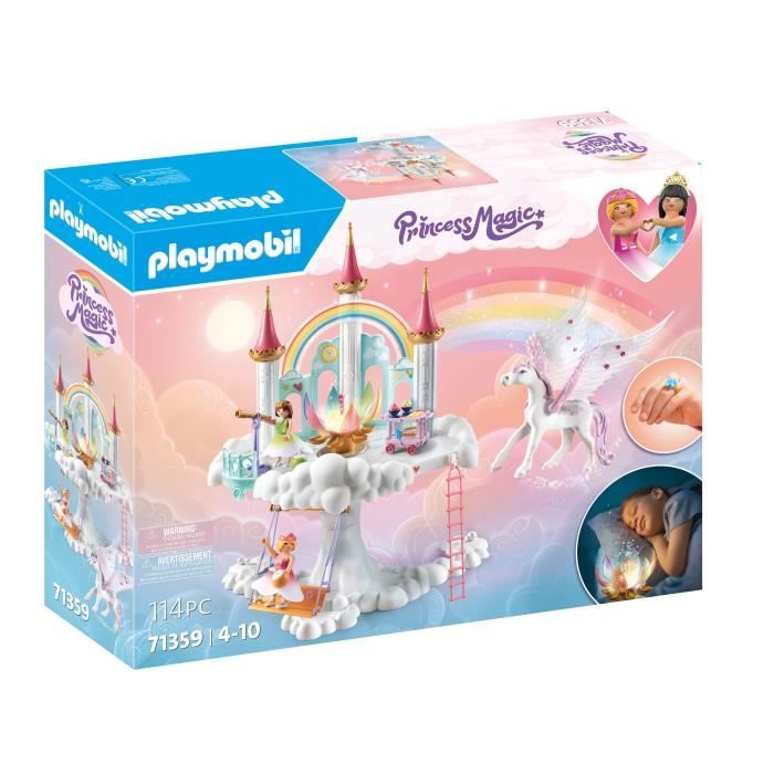 PLAYMOBIL 71359 Tourelle enchantée, Princess Magic, Fleur magique veilleuse, 114 pieces, Des 4 ans