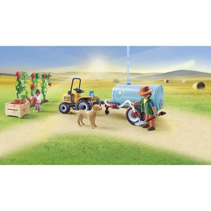 PLAYMOBIL 71442 Fermier avec tracteur et citerne, Country la vie a la ferme, 117 pieces, Des 4 ans