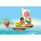 PLAYMOBIL Junior 71459 Vaiana et bateau a voile, Flotte dans l'eau, Jouet pour le bain, Disney, Des 12 mois
