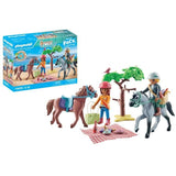 PLAYMOBIL 71470 Amélia et Ben avec chevaux - Horses of Waterfall - 2 personnages et 2 chevaux - Des 4 ans