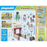 PLAYMOBIL 71471 Vétérinaire avec animaux de la ferme, Country la ferme, 55 pieces, Des 4 ans