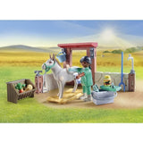 PLAYMOBIL 71471 Vétérinaire avec animaux de la ferme, Country la ferme, 55 pieces, Des 4 ans