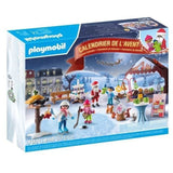 PLAYMOBIL 71472 Calendrier de l'Avent Marché de Noël, 24 surprises, 84  pieces, Des 4 ans