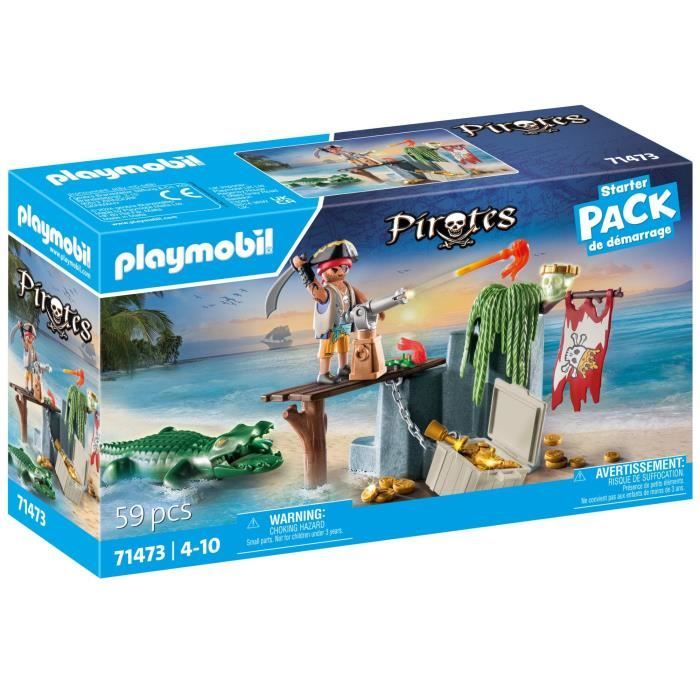 PLAYMOBIL 71473 StarterPack Pirate avec alligator, Les pirates, Des 4 ans