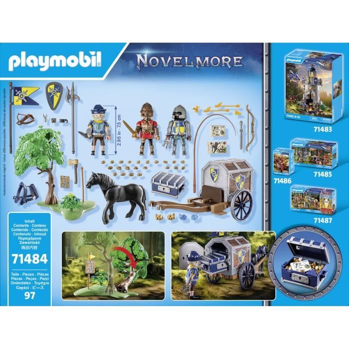 PLAYMOBIL 71484 Convoi de Novelmore avec bandit, Novelmore, Chevaliers et voleurs, Des 5 ans