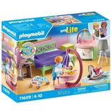 PLAYMOBIL 71609 Chambre de parents avec berceau suspendu, Maison d'architecte, My Life, 50 pieces, Des 4 ans