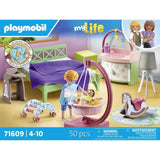 PLAYMOBIL 71609 Chambre de parents avec berceau suspendu, Maison d'architecte, My Life, 50 pieces, Des 4 ans
