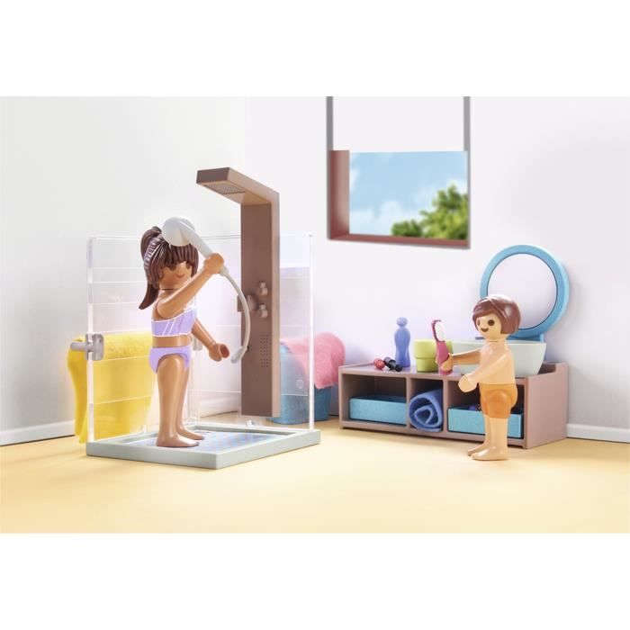 PLAYMOBIL 71611 Salle de bains avec douche et baignoire, My Life, Maison d'architecte, 55 pieces, Des 4 ans
